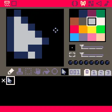 cursor sprite in the sprite editor